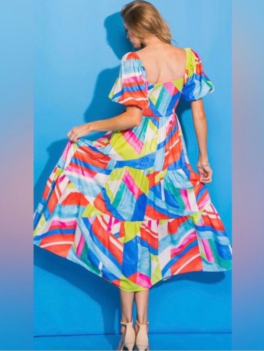 Flying Tomato Precious Moments/Full of Grace Dress with Puff Sleeves |Size S - Picture 15 of 15